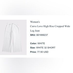 Curve Love High Rise White Jeans